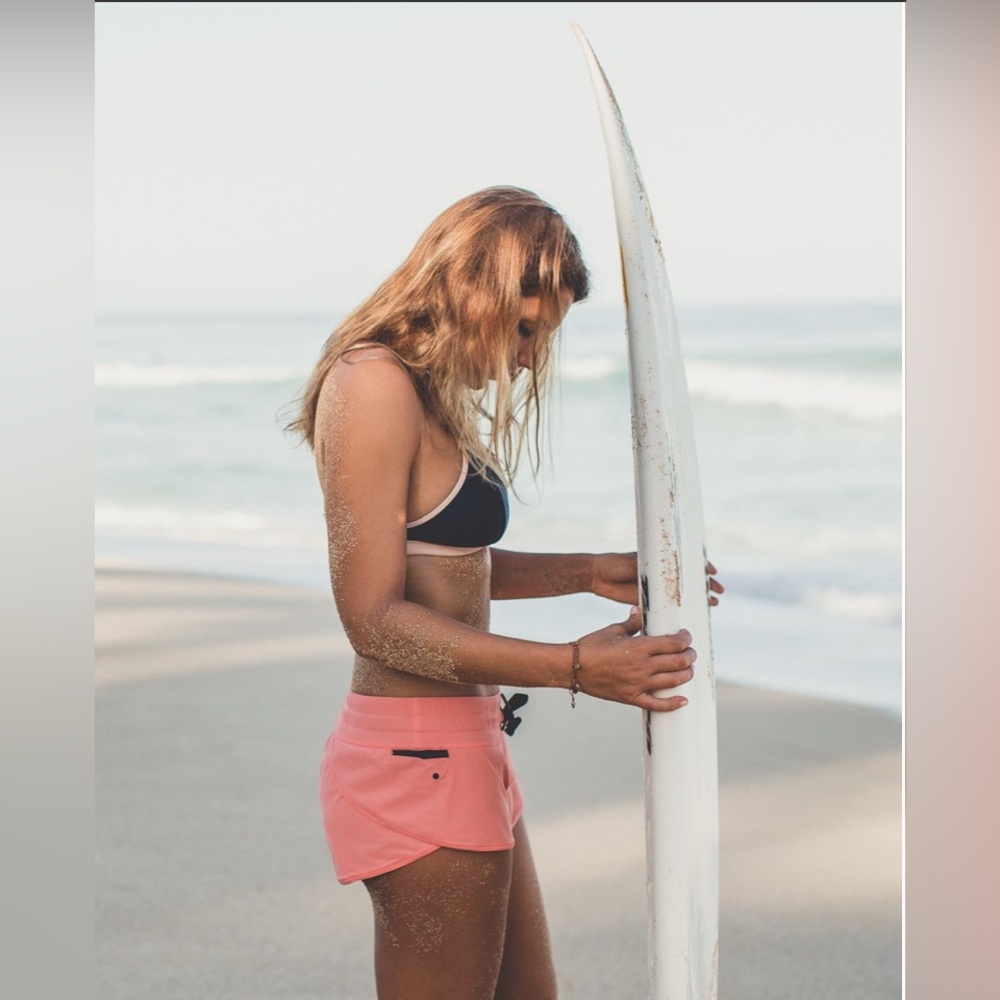 Lululemon Water: Surf Short in Plum Peach / Naval Blue Size 10